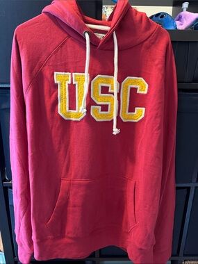 Red USC Letter Hoodie